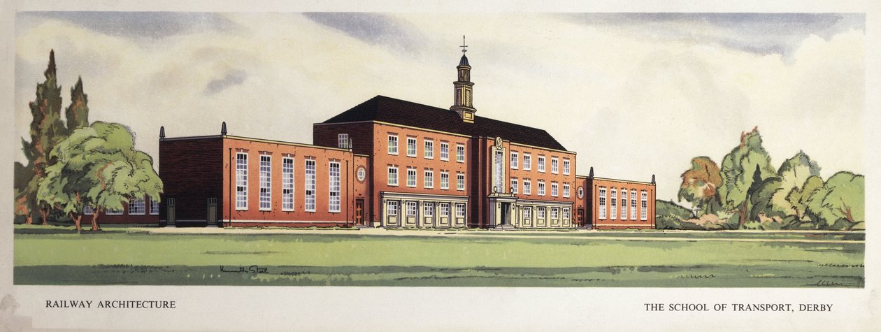 铁路建筑：德比交通学院》，1950年代初 作者 弗雷德里克（致）巴纳德