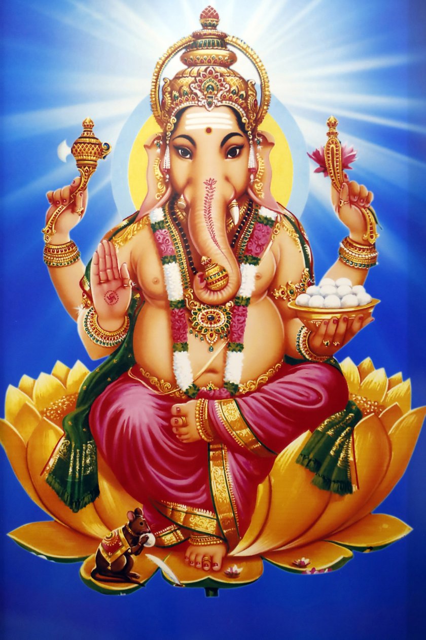 湿婆的印度教寺庙。Ganesha或Ganapati：大象头的印度教神。 作者 . .