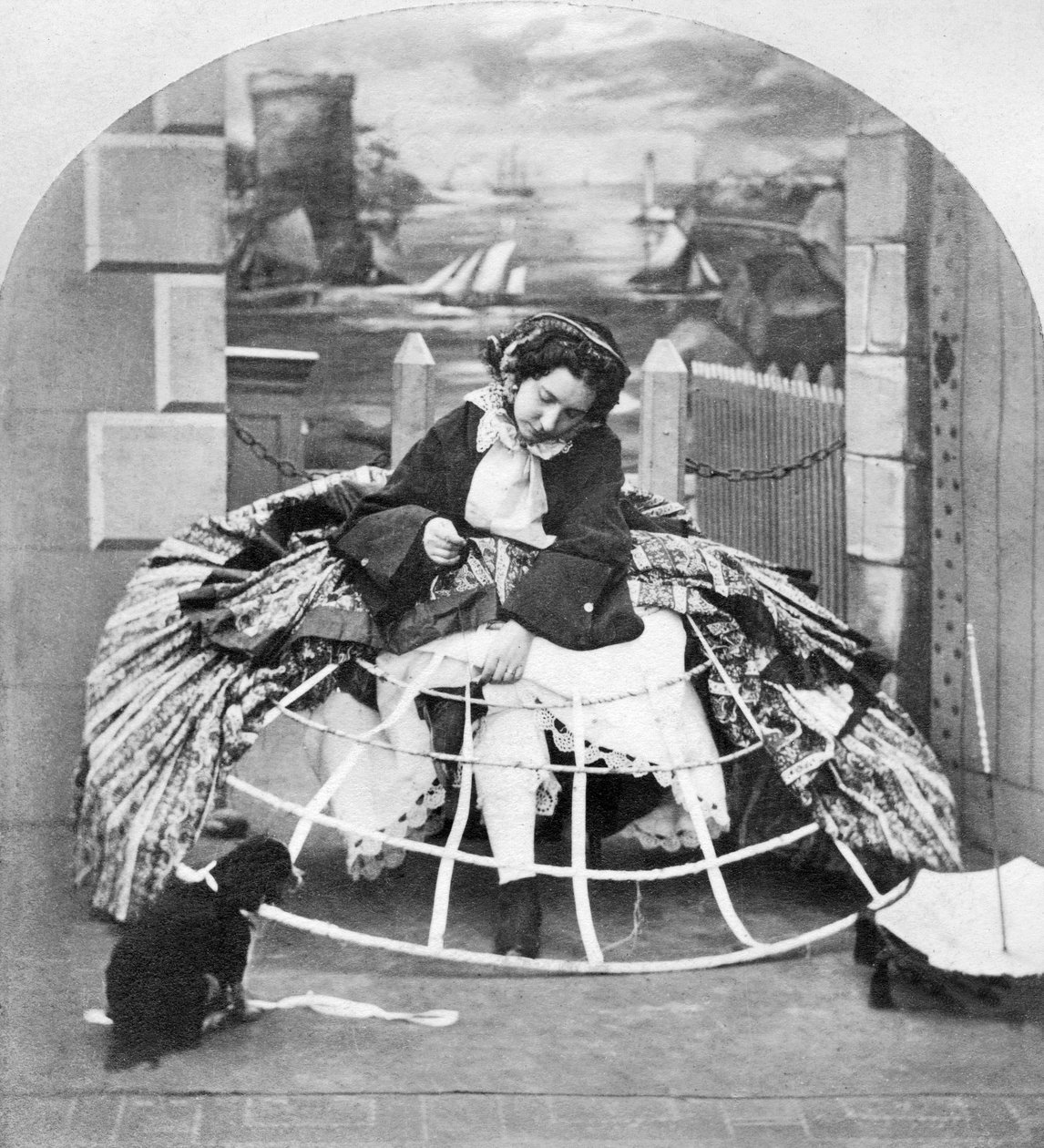 英国：题为 "克里诺林优势 "的立体镜，约1860年 作者 费迪南德·乔治·沃尔德米勒