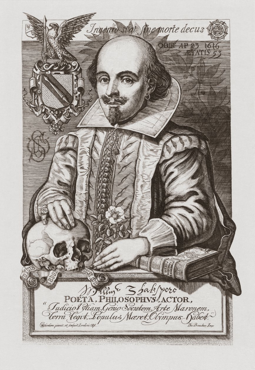 William Shakespeaare.肖像。 作者 . .