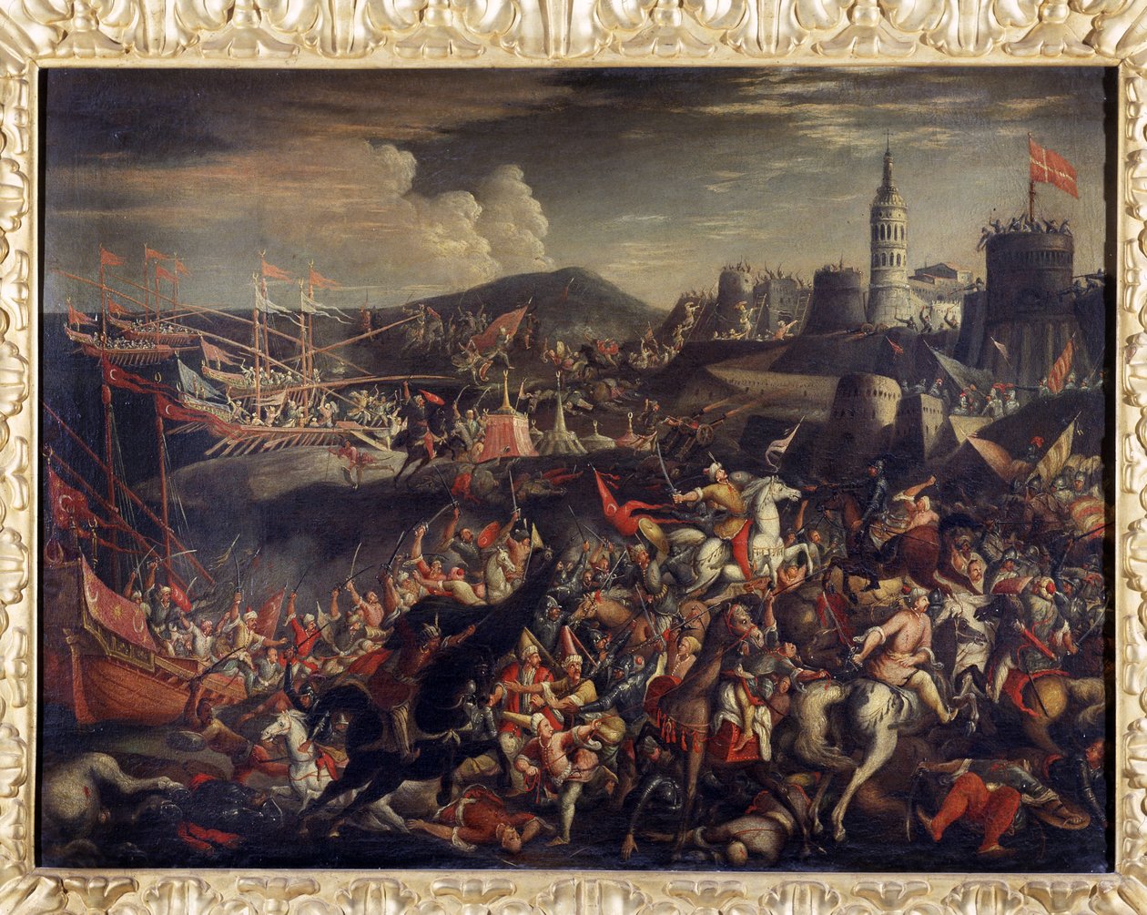 Attack of the Saracens on the Island of Malta, defended by the Knights Hospitaller in 1565 作者 意大利学校