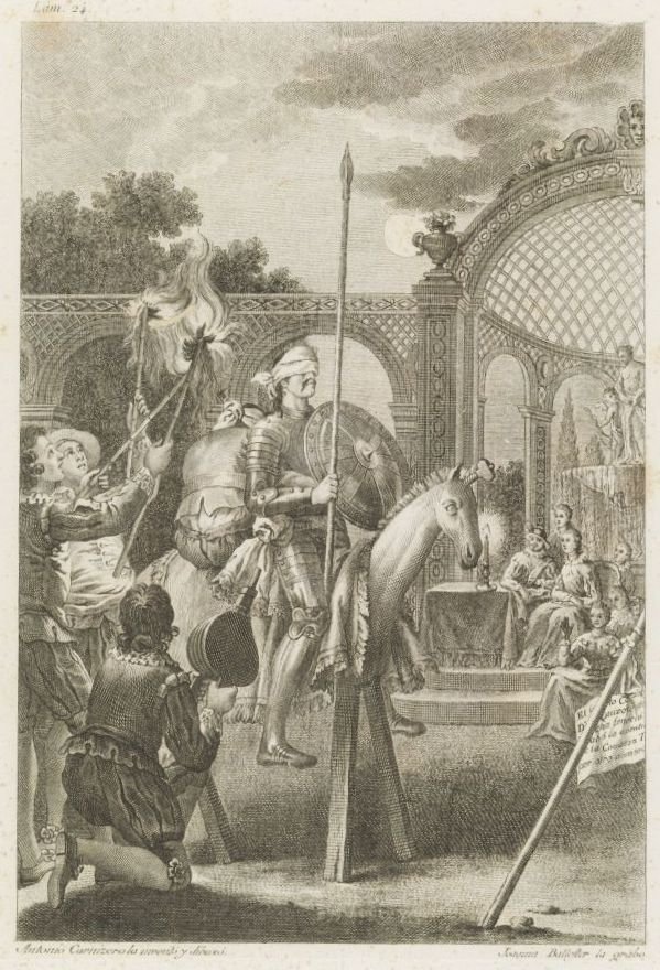 Miguel de Cervantes Saavedra在The Ingenious Hidalgo Don Quixote de la Mancha 作者 在安东尼奥·卡尼塞罗之后