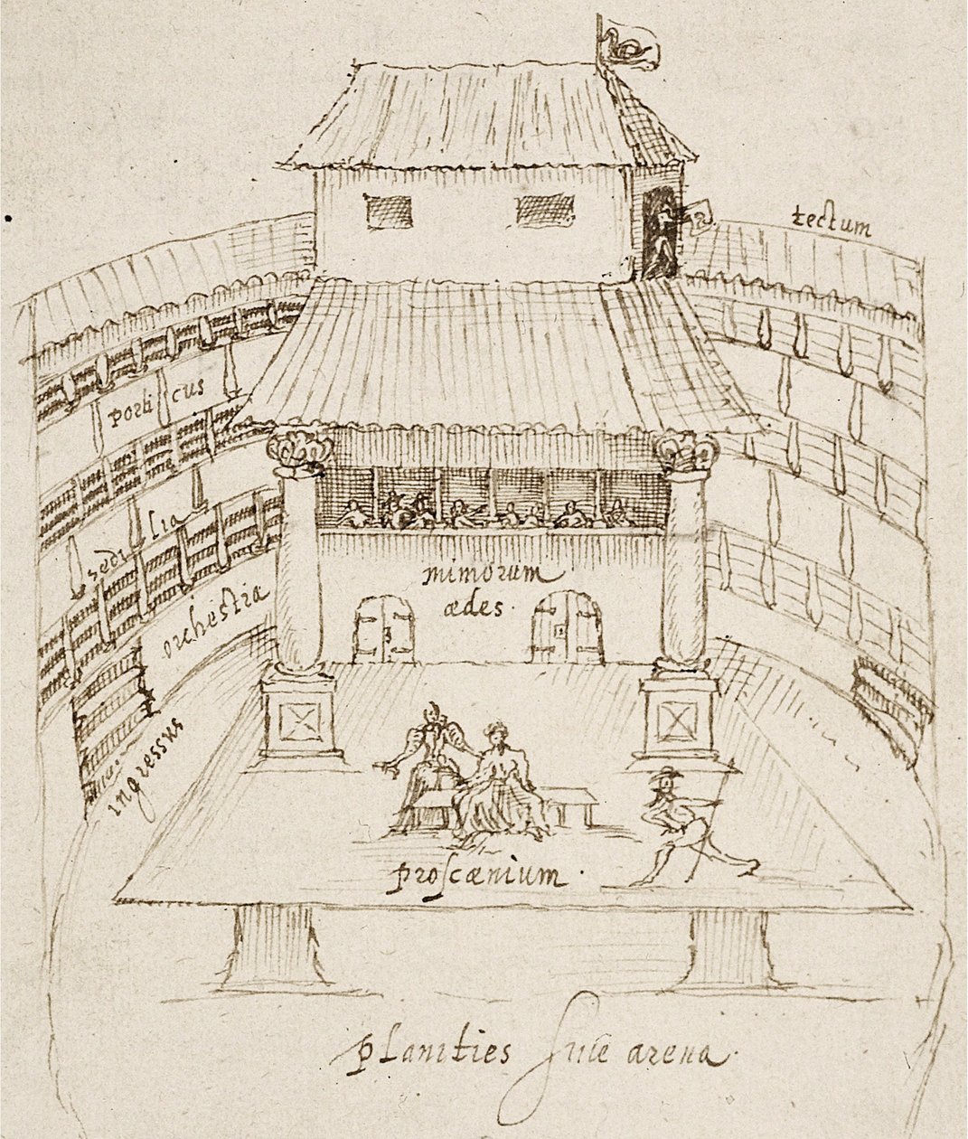 伦敦的天鹅剧场 作者 在Johannes de Witt Aernout van Buchel之后
