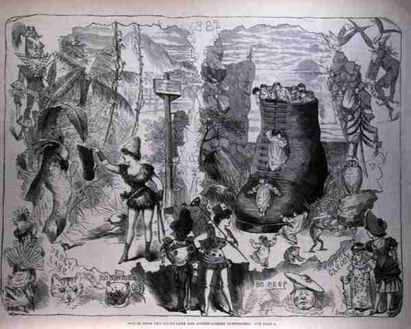 来自Drury Lane和Covent Garden Pantomines的场景，来自The Illustrated London News，1882年1月7日 作者 在乔治·克鲁克香克之后