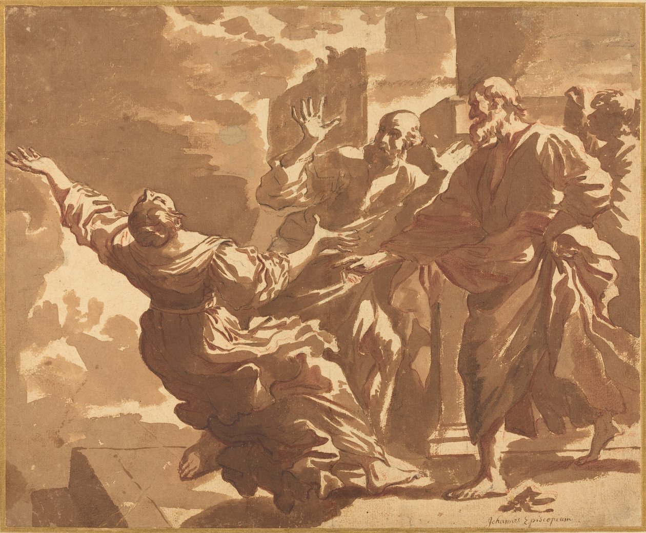 撒非喇之死 作者 在 Jan de Bisschop 的 Guercino 追随者之后