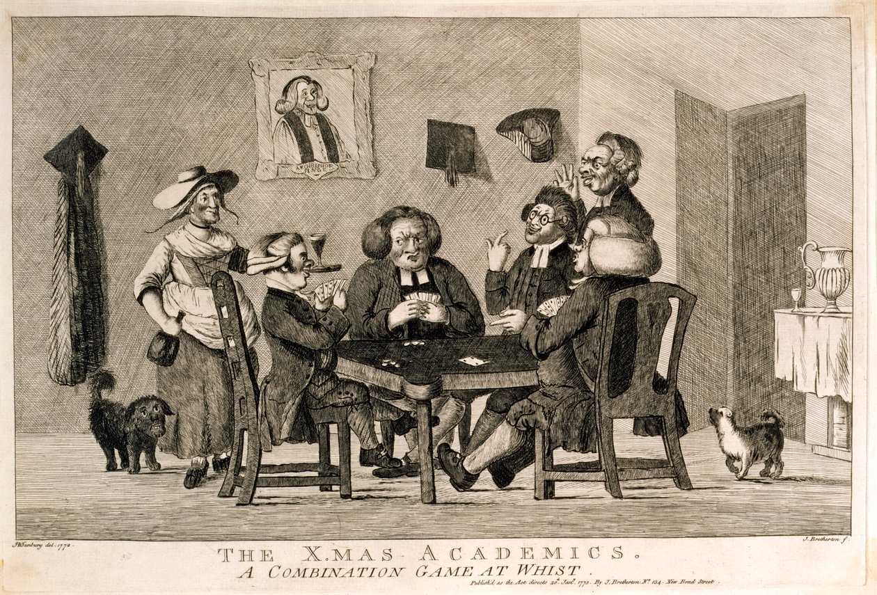 X.mas Academics是惠斯特的一个组合游戏，1773年 作者 在亨利·威廉·本伯里之后