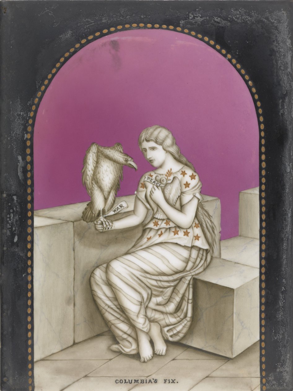 Columbias Fix，c.1861-65（瓷器上的低烧珐琅彩绘） 作者 在约翰·特尼尔之后