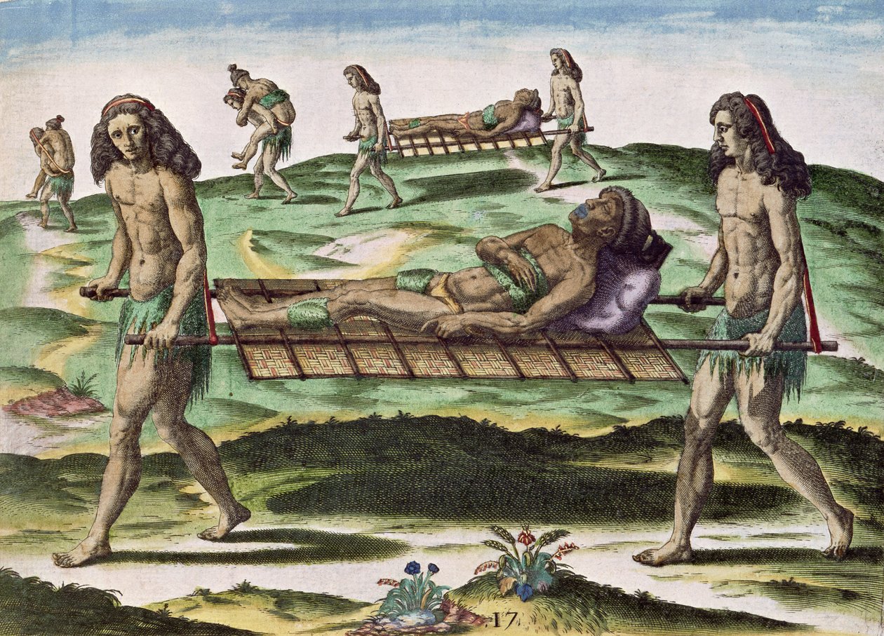 Hermaphrodites运输伤害，来自&39;Brevis Narratio ......&39;，由Theodore de Bry出版，1591 作者 在勒·摩恩（Le Moyne）之后
