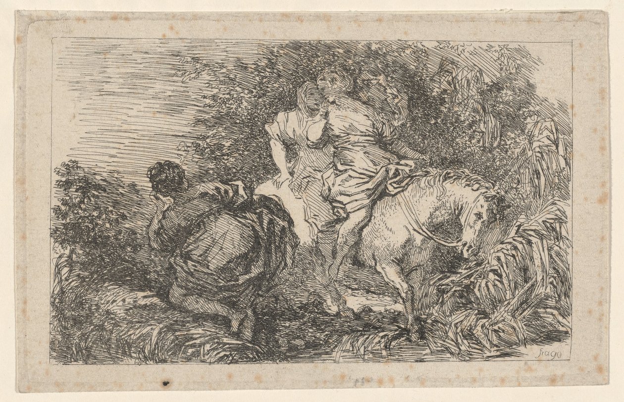 克洛丽亚的飞行 作者 在 Livio Mehus Jean Honoré Fragonard 之后