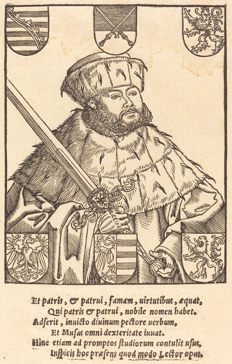 穿着选举袍的大度约翰-弗雷德里克[右]（John Frederic the Magnanimous）。 作者 在小卢卡斯克拉纳赫之后