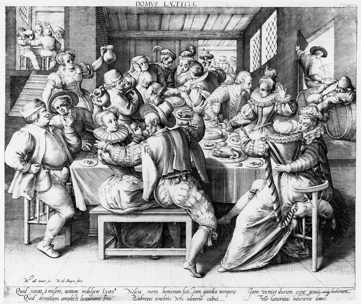 盛宴，c.1600（由Nicolaes de Bruyn雕刻） 作者 在Maarten de Vos之后