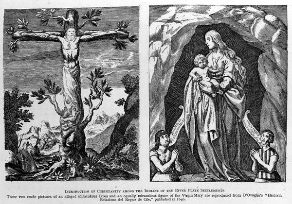介绍基督教在河床聚居地的印第安人中，转载自dOvadlies Historia Relatione del Regno de Cile，pub。 1646年，来自The River of River Plate，Vol。一世 作者 西班牙语学校