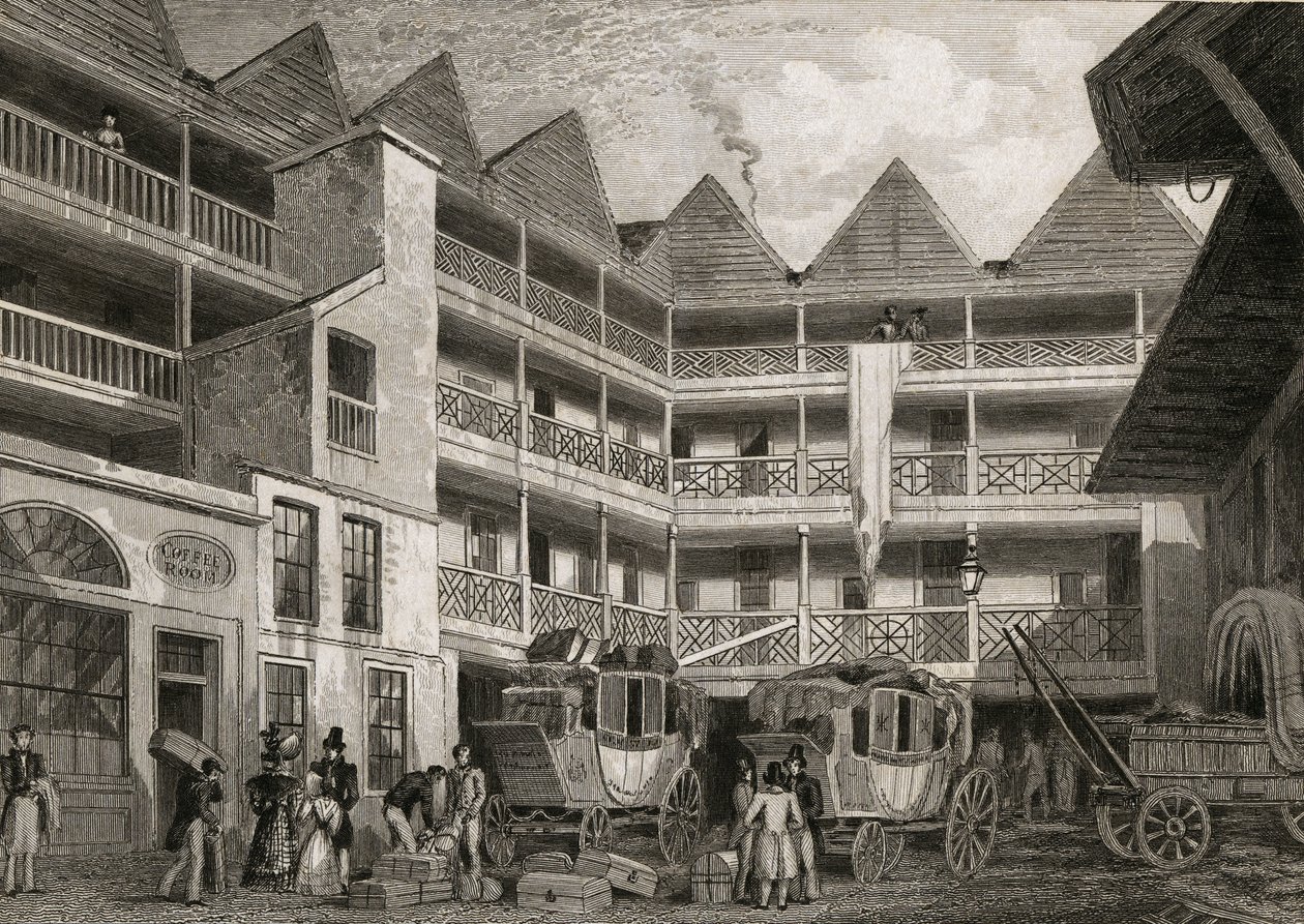 The Old Bull and Mouth Inn，St Martins-le-Grand，1831 作者 牧羊人之后的托马斯·霍斯默