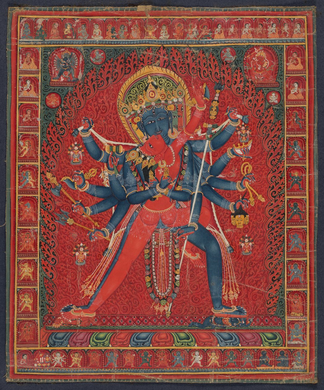 Chakrasamvara 和妃子 Vajravarahi 作者 匿名的