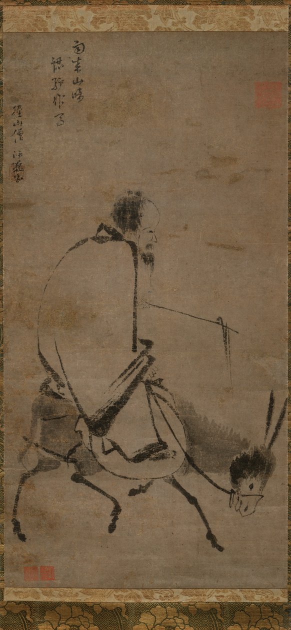 禅师骑驴 作者 匿名的