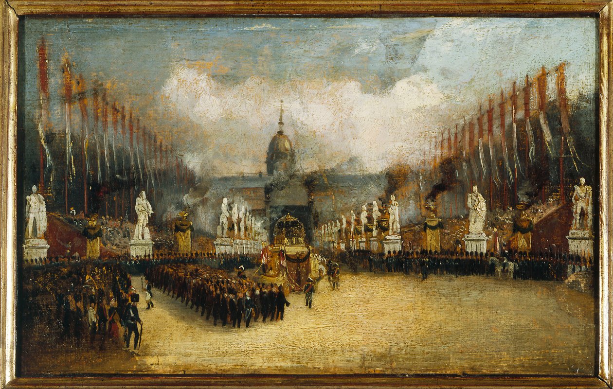 法文：1840 年 12 月 15 日，拿破仑的骨灰抵达荣军院广场。 作者 匿名的