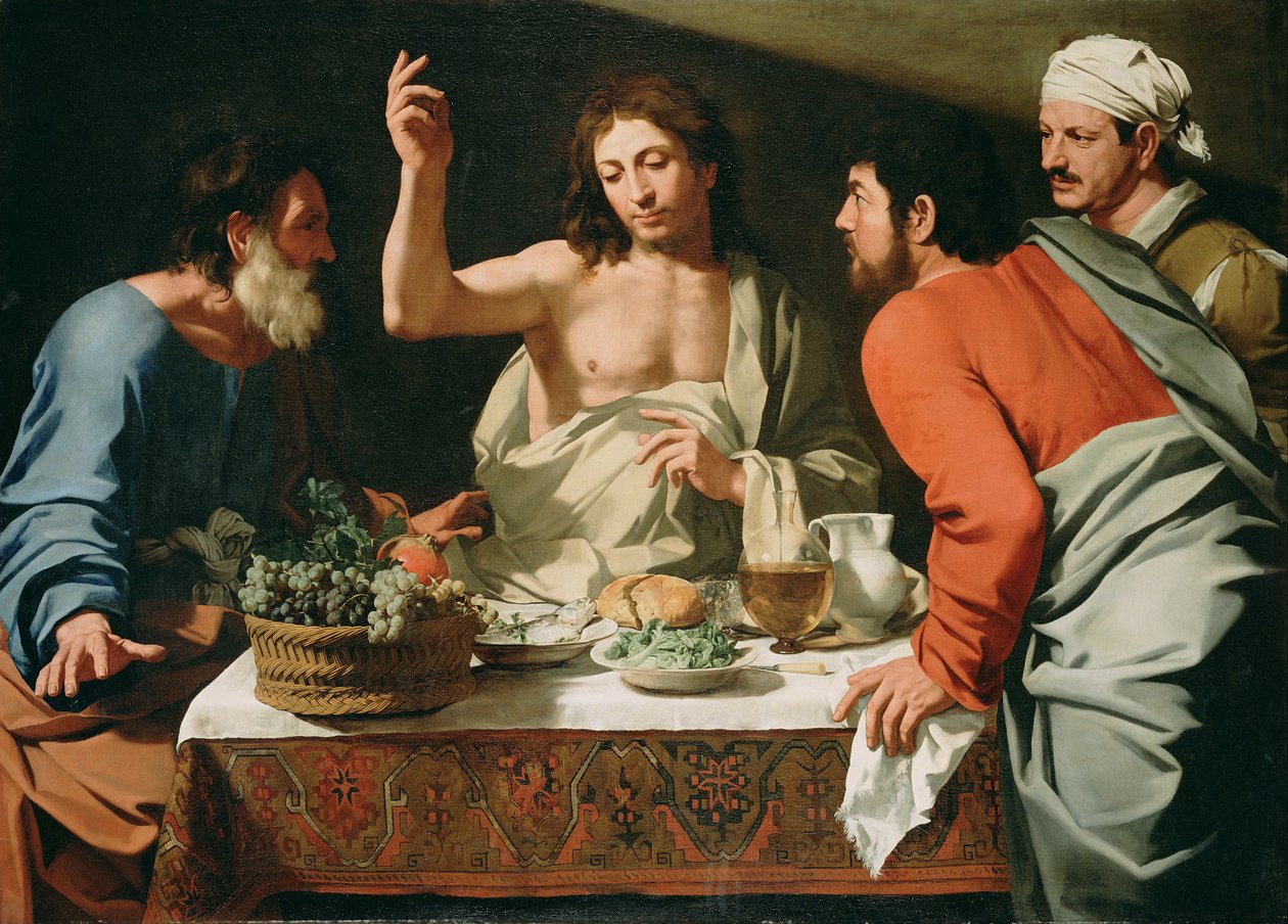 艾玛斯的晚餐 作者 Bartolomeo Cavarozzi