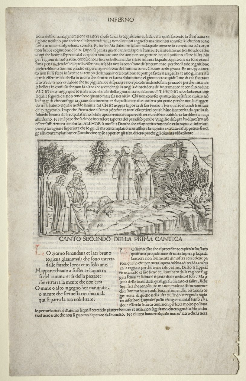 但丁和维吉尔与贝阿特丽斯的幻影 作者 归因于 Baccio Baldini（意大利语，c. 1436 1487）