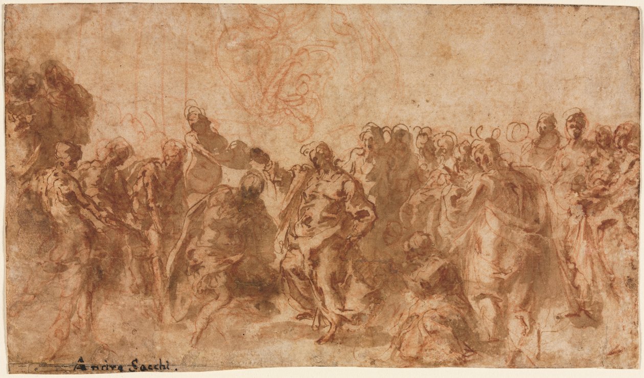 基督的洗礼 作者 归功于 Brygos Painter（希腊，阁楼，活跃于公元前 490 470 年）