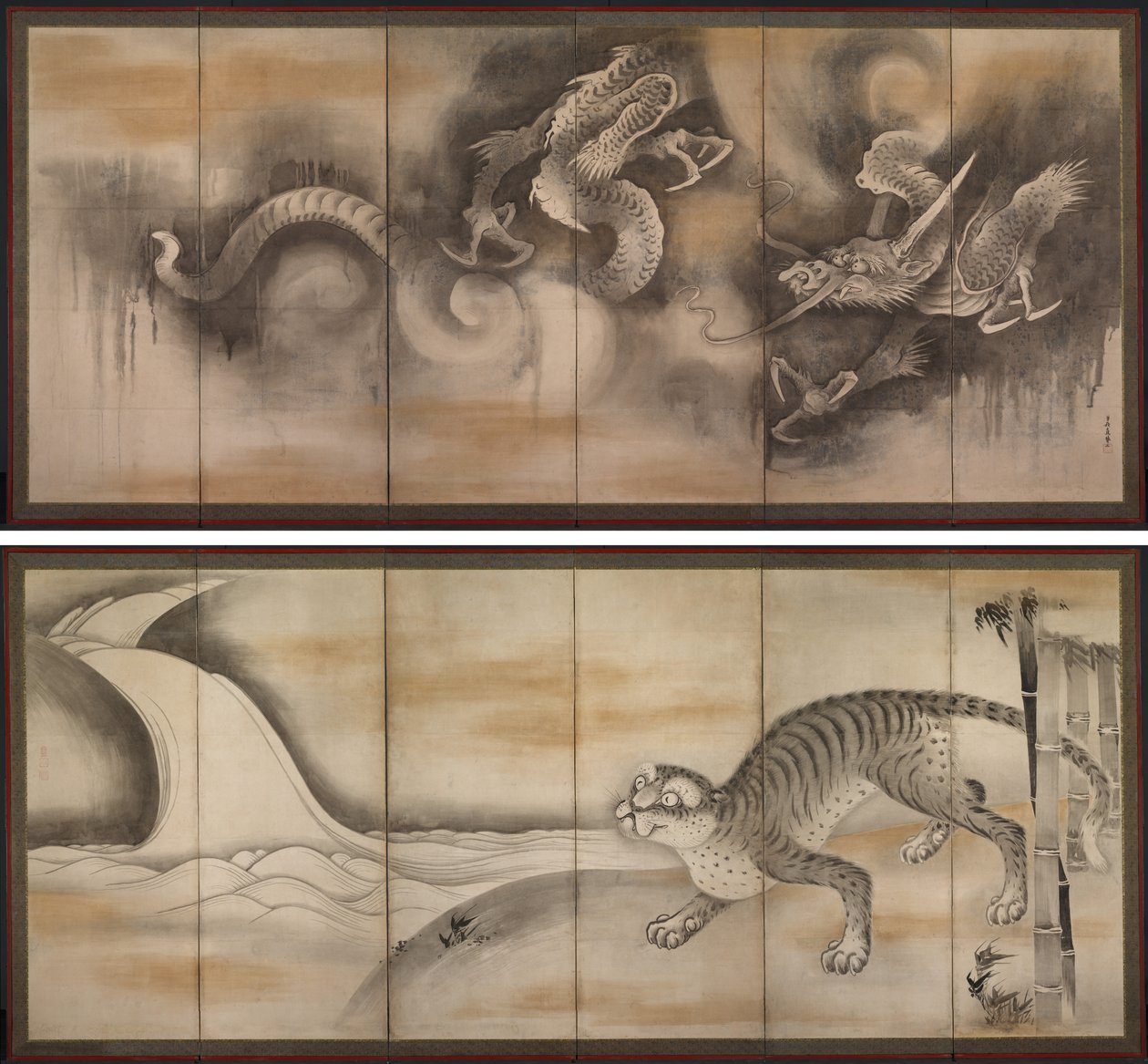 龙与虎 作者 归功于曾我日本馆