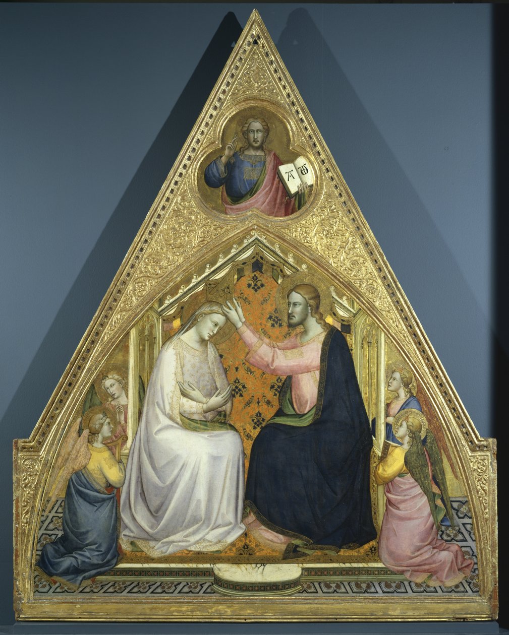 处女的加冕礼（面板上的蛋彩画和金箔） 作者 约1370年1425年洛伦佐·摩纳哥