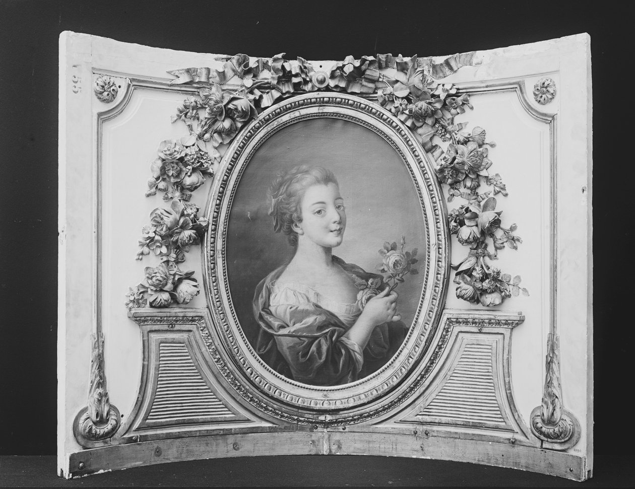 带着玫瑰的女人 一套，1770-90。 作者 大约 1775 年。法国画家