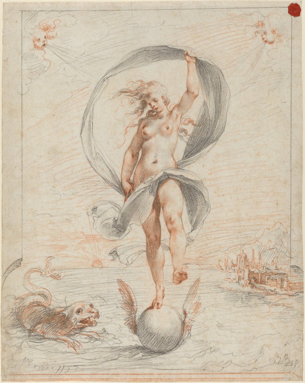 寓言式的人物 作者 名为 Cavaliere d'Arpino Giuseppe Cesari