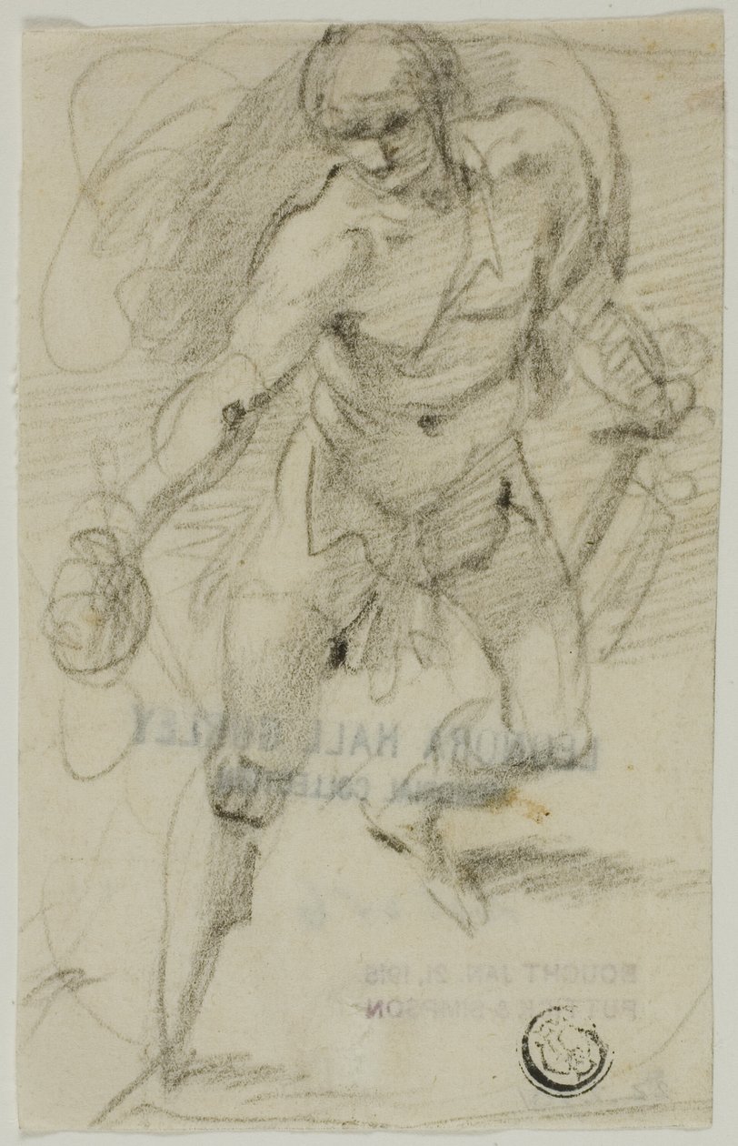 大卫与歌利亚的头 作者 名为 Cavaliere d'Arpino Giuseppe Cesari