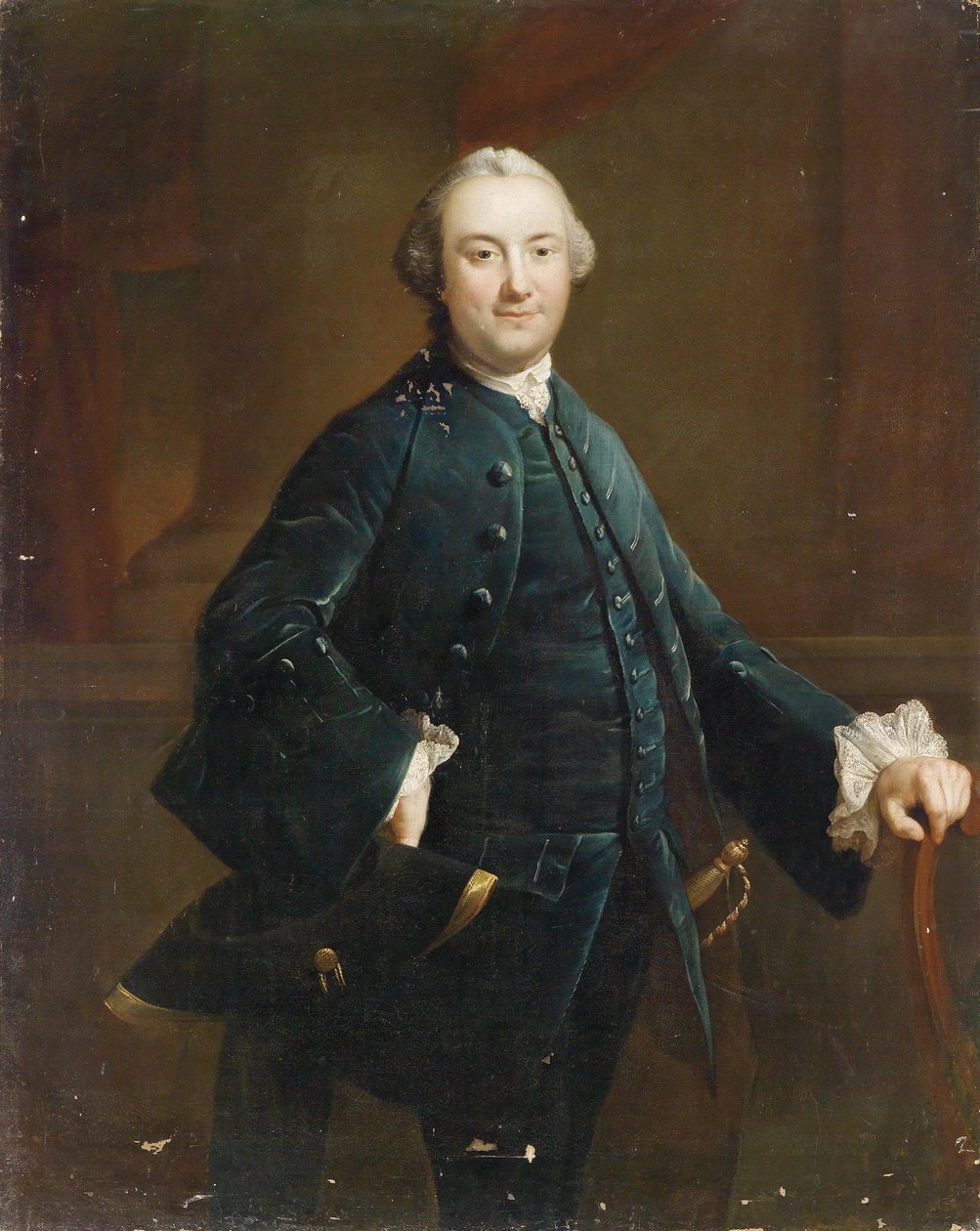 优雅的绅士的肖像 作者 Pompeo Girolamo Batoni的圈子