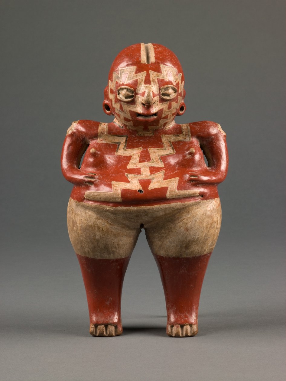 女性塑像，形成期晚期，约公元前 500-0 年（陶器） 作者 文化 丘皮库阿罗