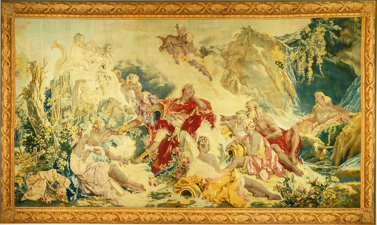 里纳尔多之梦 作者 François Boucher 的设计和卡通画；在 Jean Baptiste Oudry 和 Nicolas Besnier 的指导下编织而成
