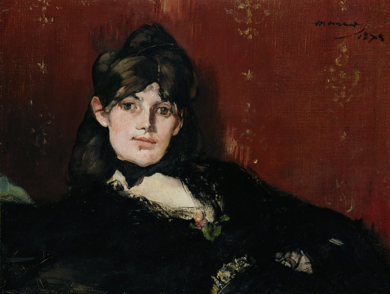 Berthe Morisot（1841-95）斜倚，1873年 作者 爱德华·马奈