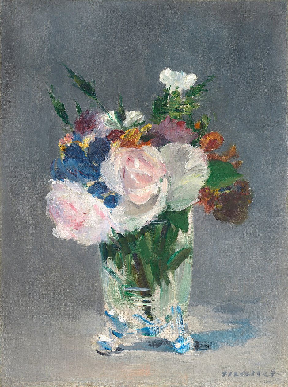 花瓶中的花，c.1882 作者 爱德华·马奈