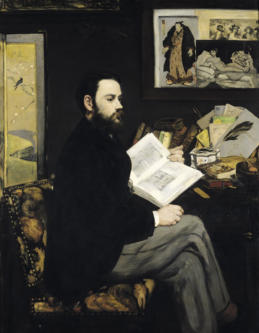 Emile Zola（1840-1902）1868年的肖像 作者 爱德华·马奈