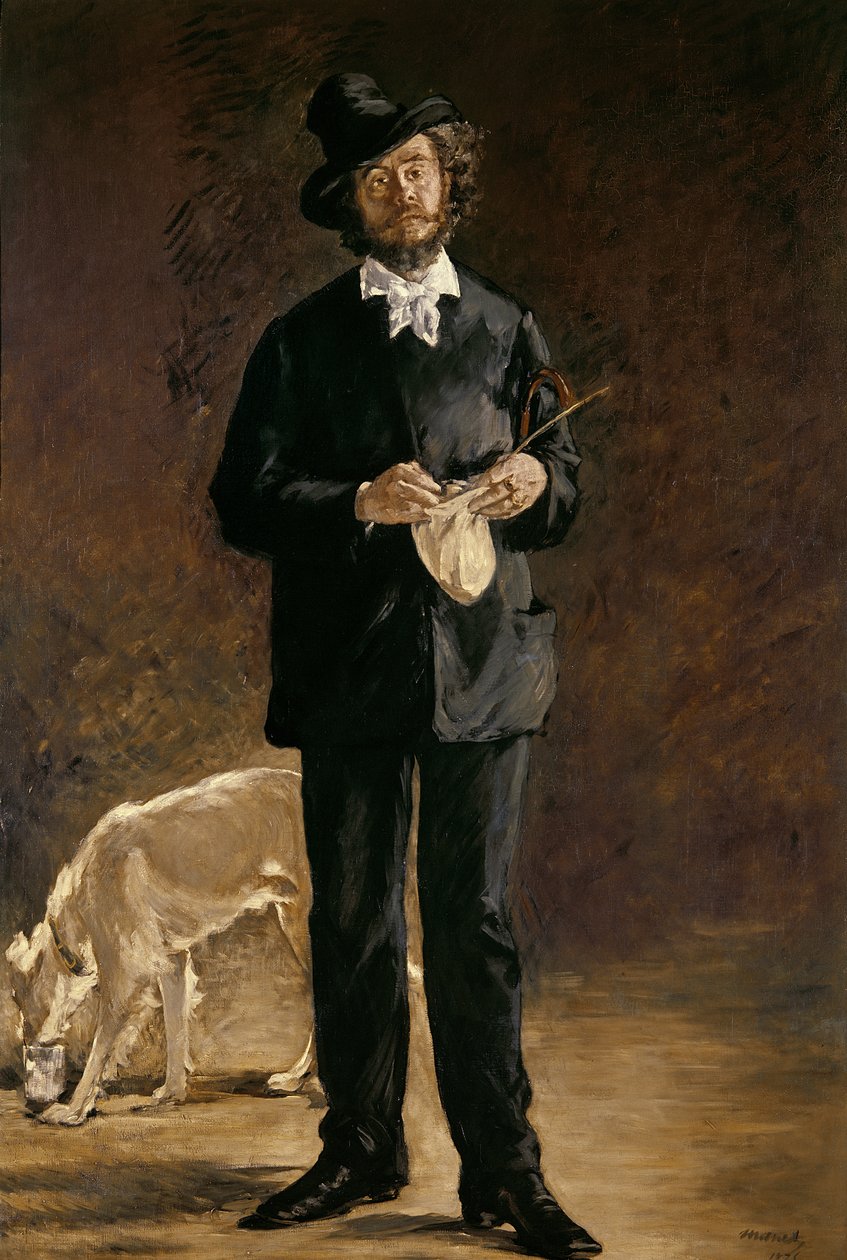 艺术家，或肖像Gilbert Marcellin Desboutin，1875年 作者 爱德华·马奈