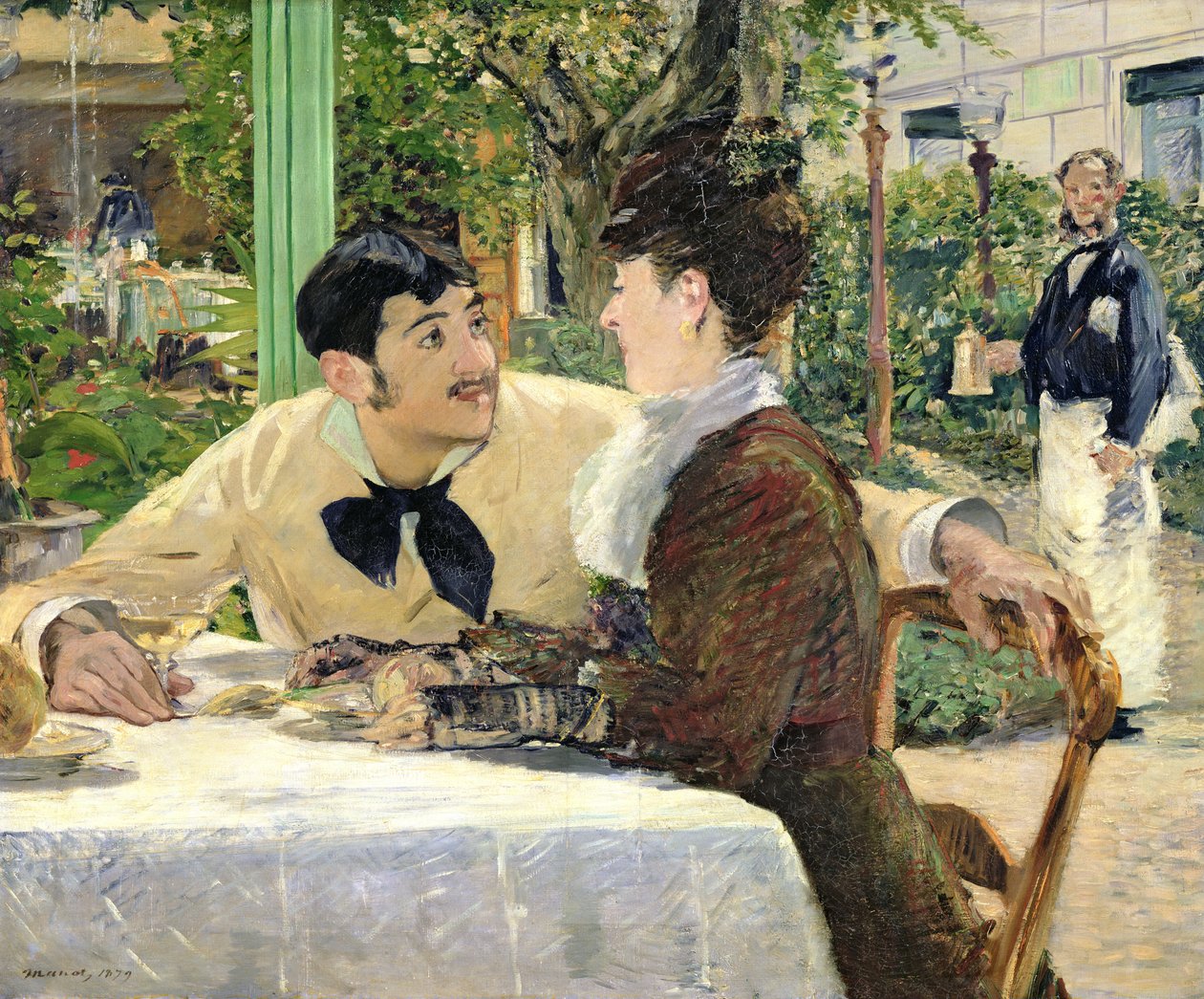 Pere Lathuille花园，1879年 作者 爱德华·马奈
