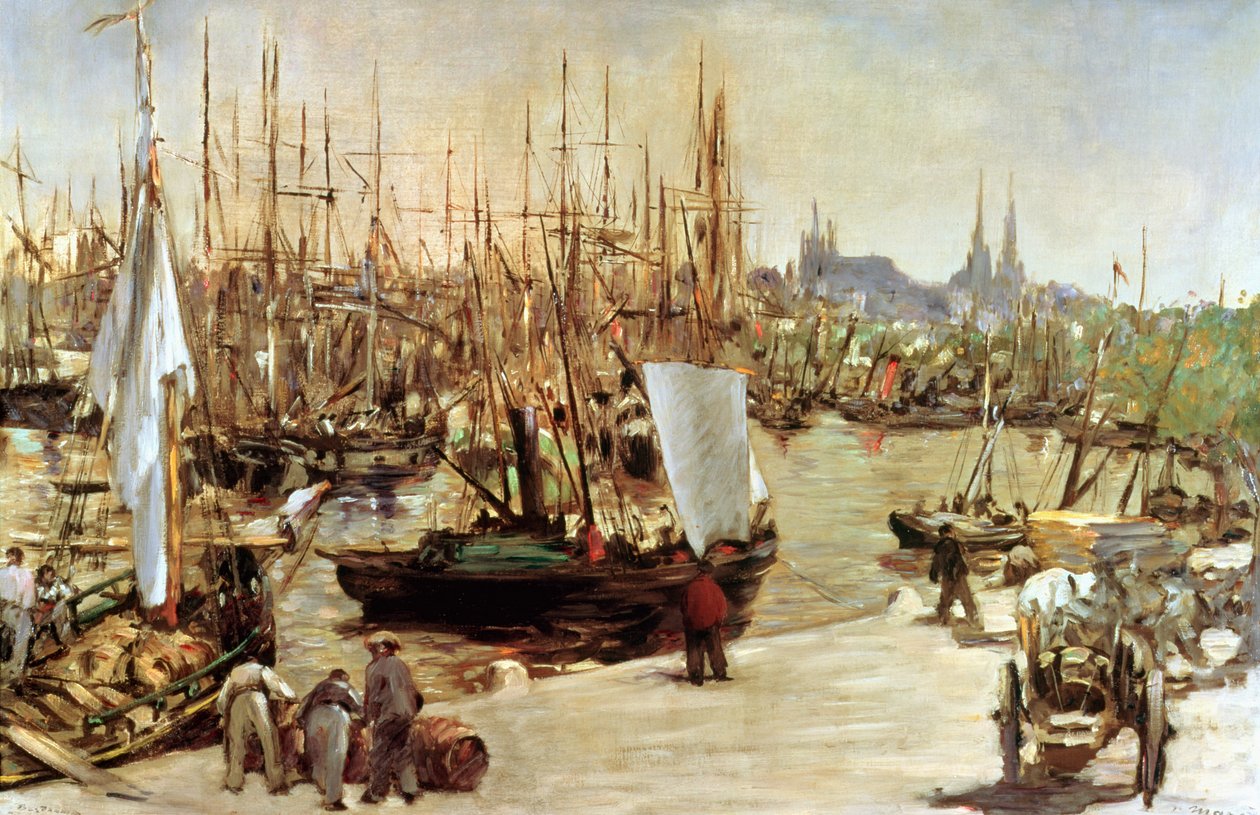 波尔多港，1871年 作者 爱德华·马奈