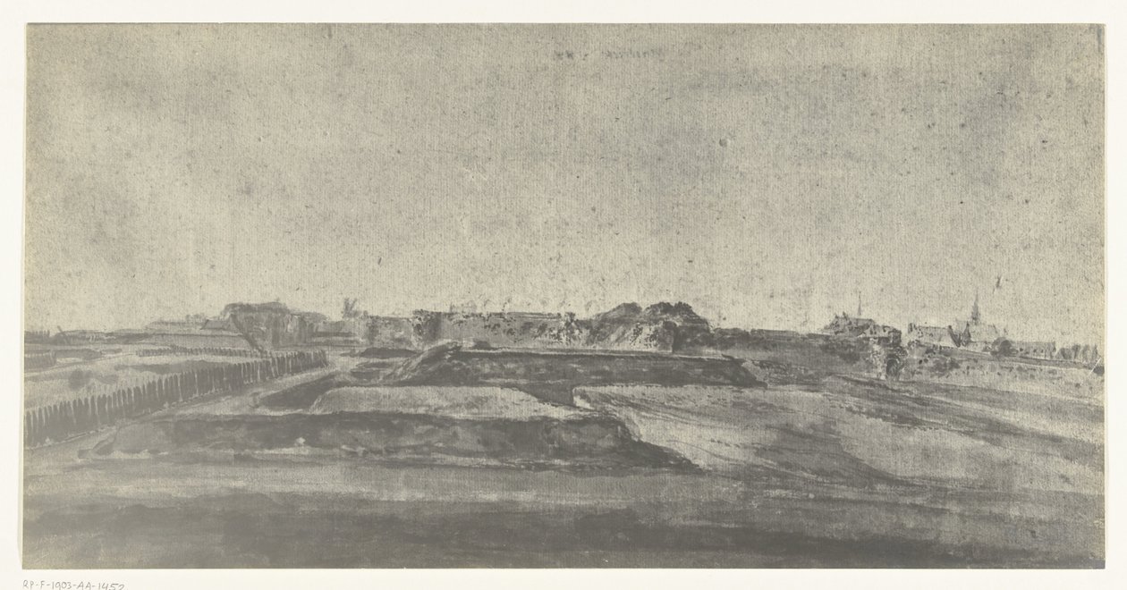 马斯特里赫特景色，1672 年
Adam Frans van der Meulen 1672 年绘制的法国入侵荷兰的图画照片，保存在戈贝兰博物馆（系列名称） 作者 莫罗兄弟