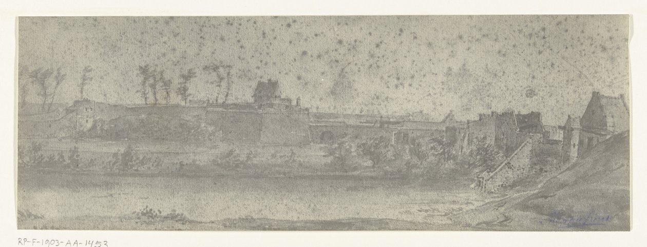 马斯特里赫特景色，1672 年
Adam Frans van der Meulen 1672 年绘制的法国入侵荷兰的图画照片，保存在戈贝兰博物馆（系列名称） 作者 莫罗兄弟