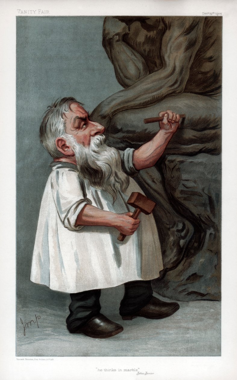 他用大理石思考，小杰胡》，1904年 作者 jmp