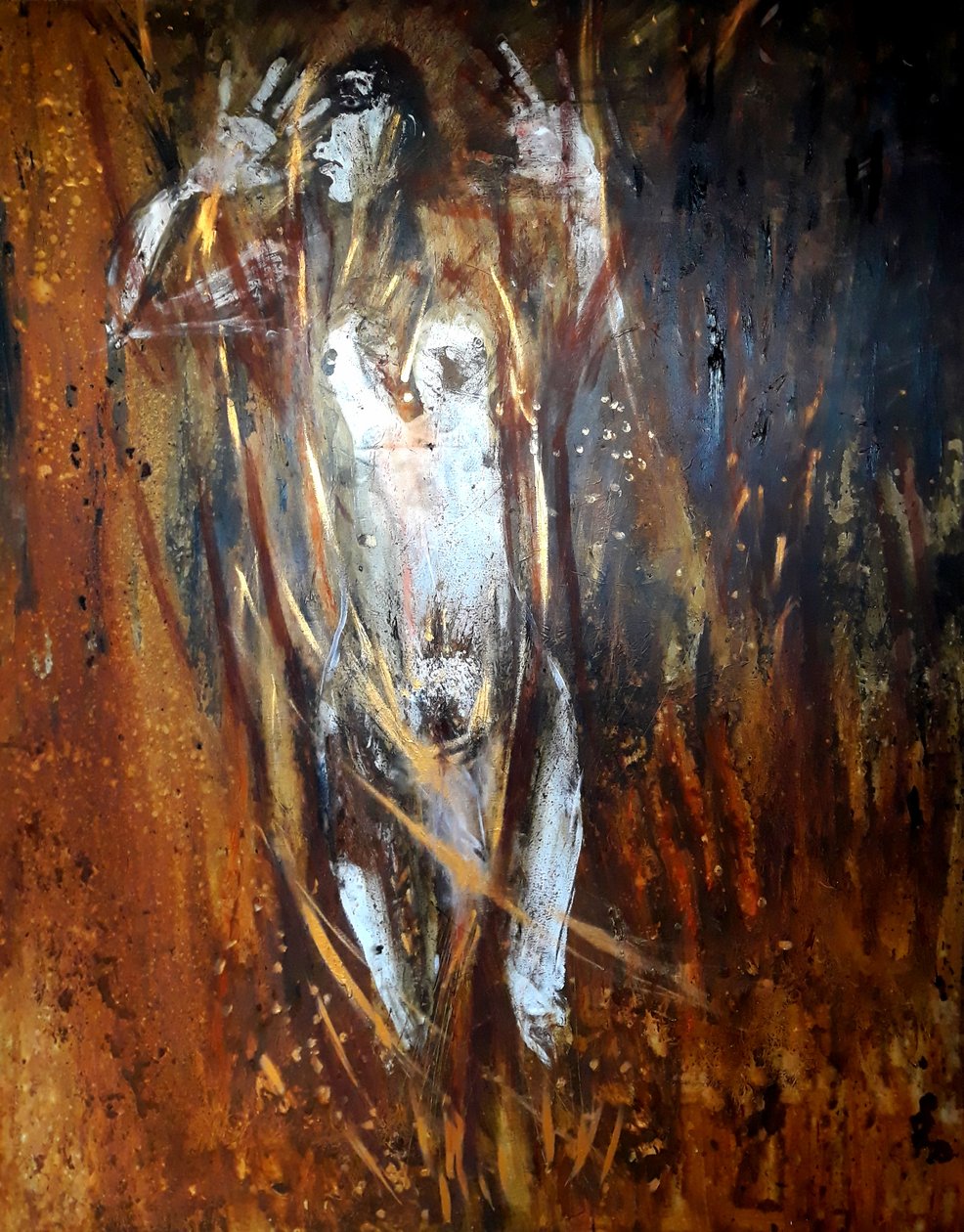 女巫燃烧》，2018 年（布面油画） 作者 乔卡斯塔·莎士比亚