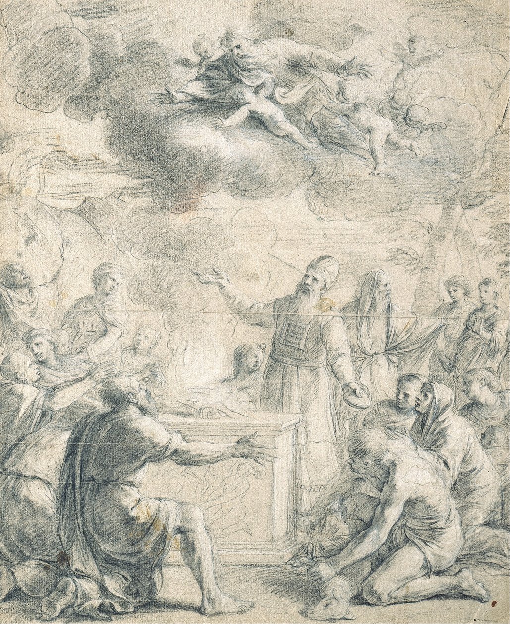 亚伦的牺牲 作者 被称为Borgognone Guglielmo Cortese
