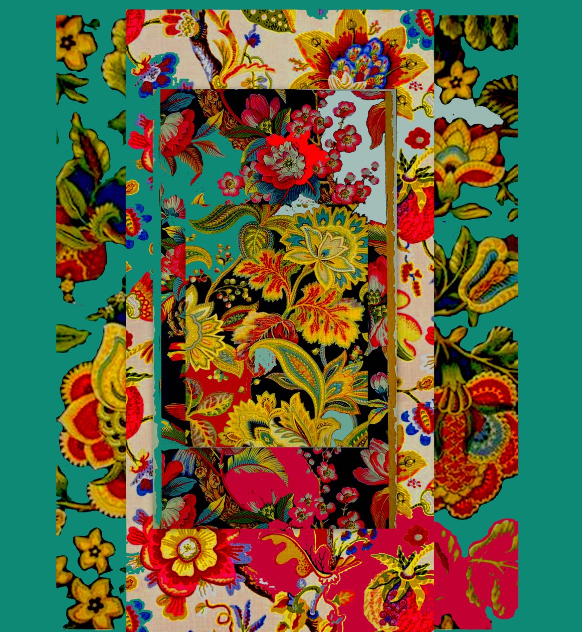 拼贴图案，2017（混合媒介） 作者 琳达·亚瑟（Linda Arthur）