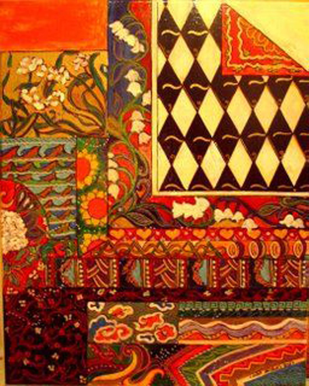 最喜欢的细节设计，2012 年（丙烯酸、墨水） 作者 琳达·亚瑟（Linda Arthur）