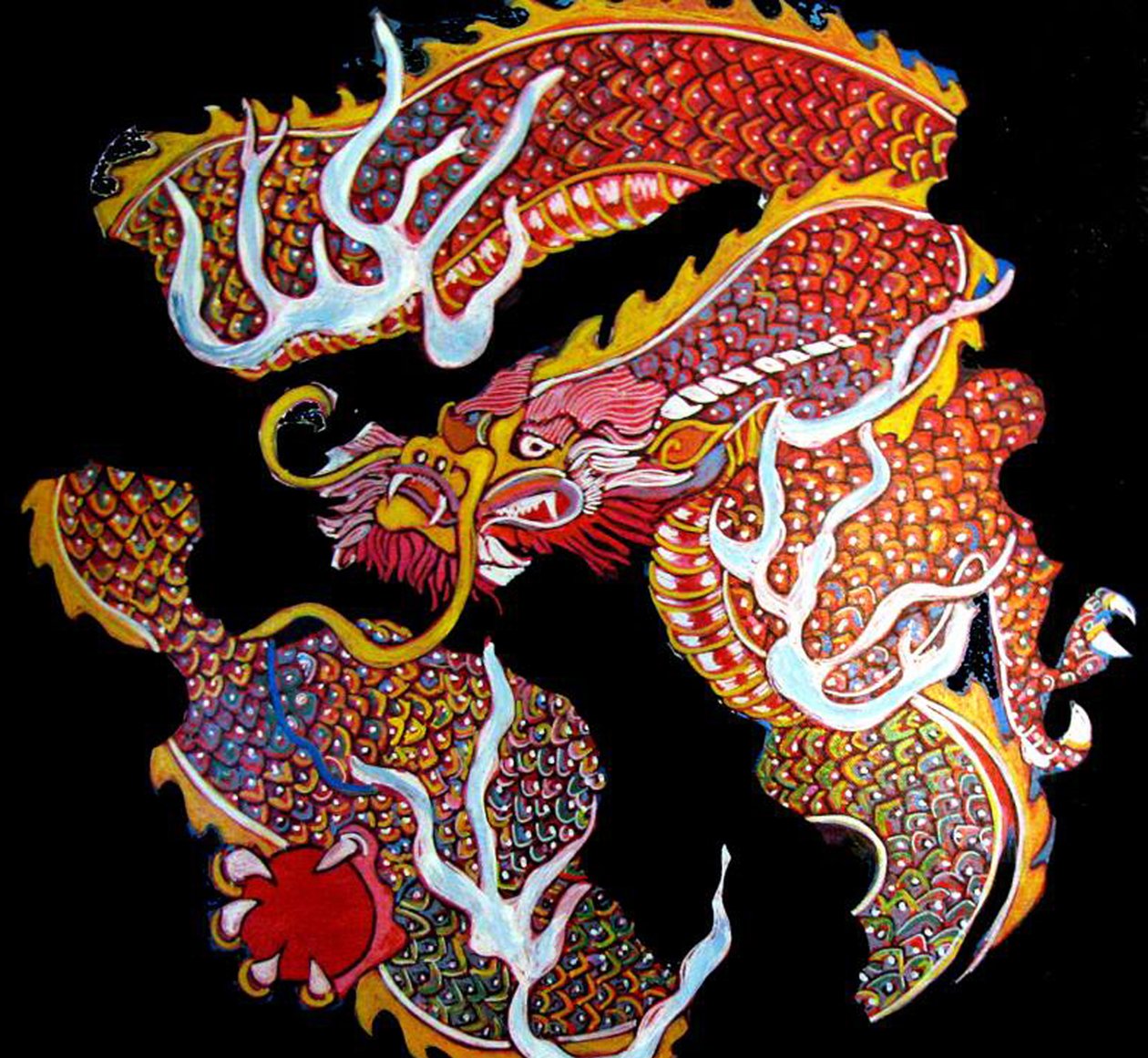 龙，2013 年（混合媒介） 作者 琳达·亚瑟（Linda Arthur）