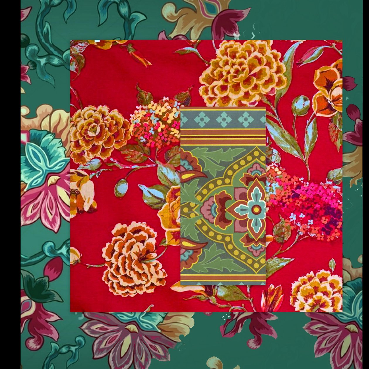 混合花卉拼贴，2018（混合媒介） 作者 琳达·亚瑟（Linda Arthur）