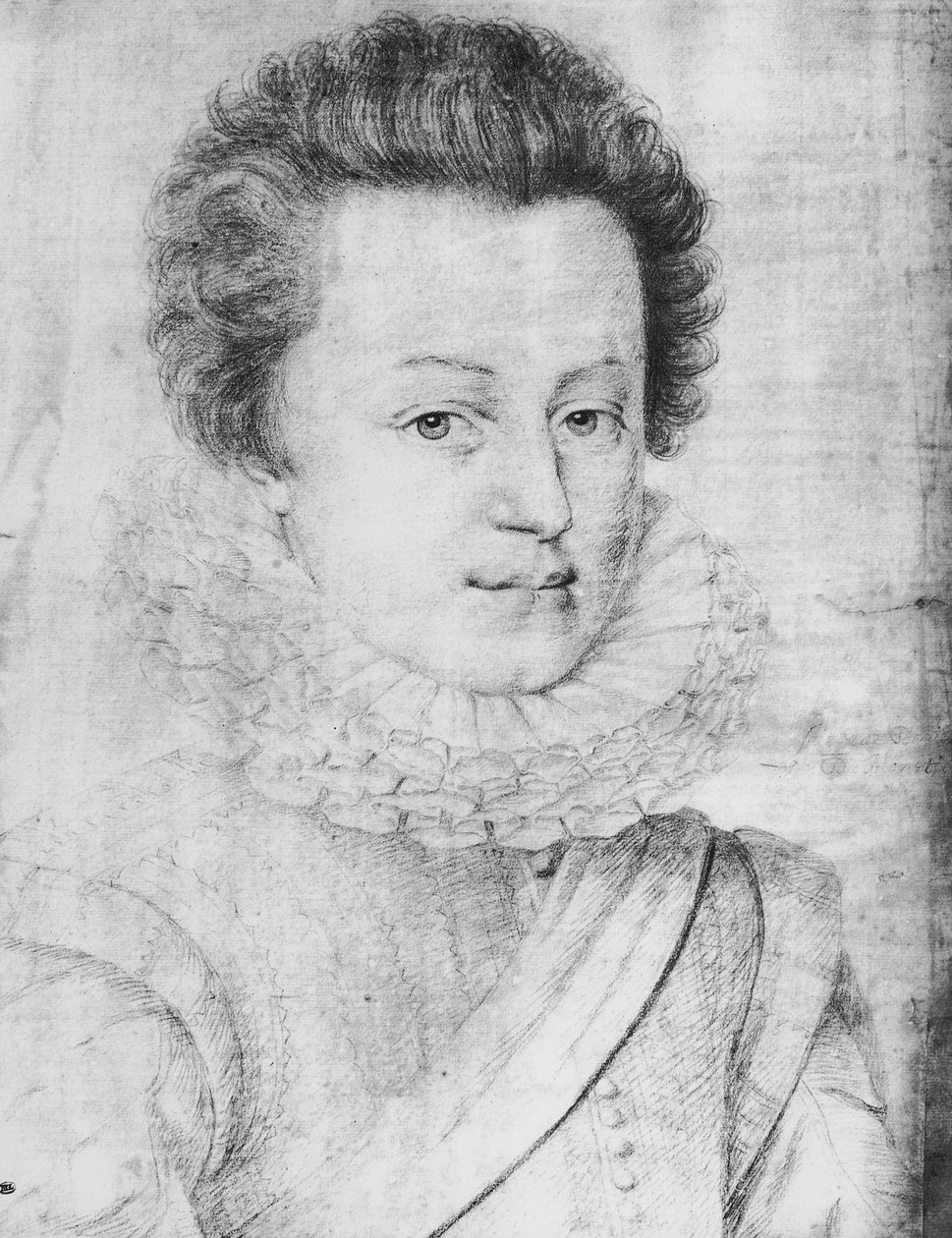 波旁的Cesar（1594-1665），旺多姆公爵的肖像 作者 Daniel Dumonstier或Dumoustier