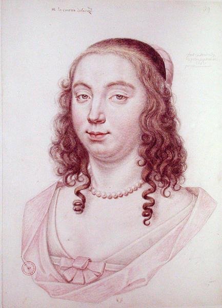 Henriette de Coligny（1618-73）La Suze伯爵夫人，1642年 作者 Daniel Dumonstier或Dumoustier