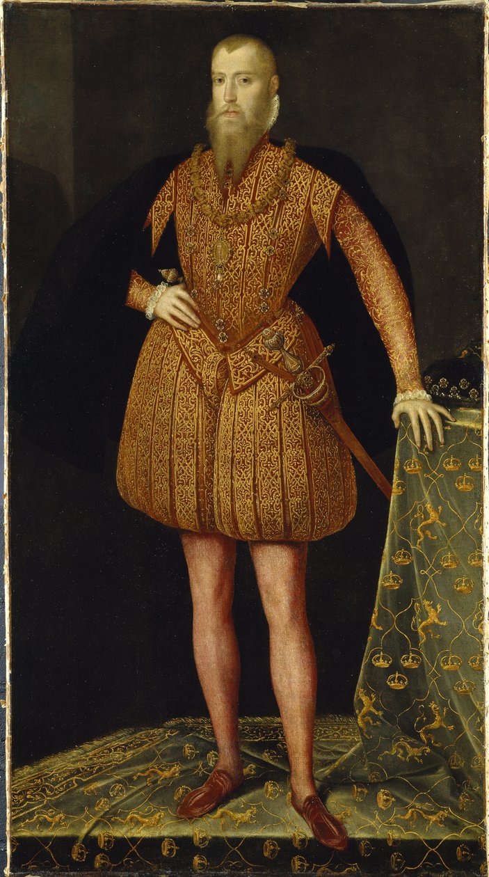 瑞典国王埃里克十四世的肖像（1533-1577年） par Meulen, Steven van der（活跃于1543-1564年）。 作者 或Muelen Steven van der Meulen