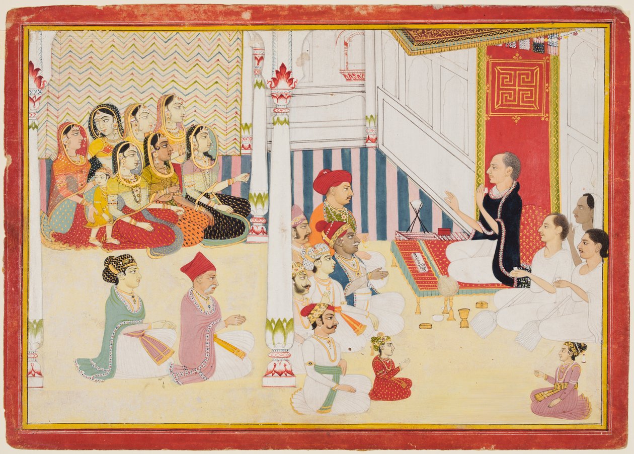 斯维坦巴拉耆那教教师在授课 作者 可能由 Sahib Ram